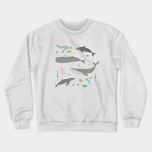 Whales Swimming in the Ocean Crewneck Sweatshirt